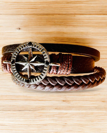 Armband "Compass Adventure" - Möglichkeit zur Personalisierung mit Gravur als Geschenk, 2 Farbvarianten zur Auswahl