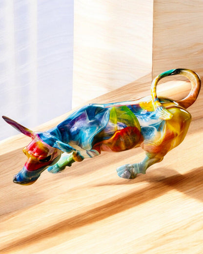 Skulptur Stier Dekorativ "BullArt" – Einzigartige Kunst mit Gravuroption - 4 Farbvarianten, als personalisiertes Geschenk