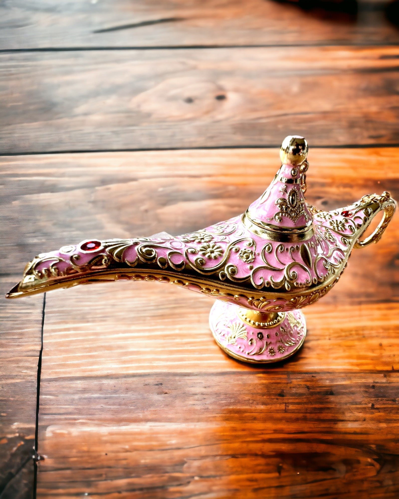 Magische Lampe von Aladdin mit Gravuroption - Variante Rosa, mit Gold durchzogen