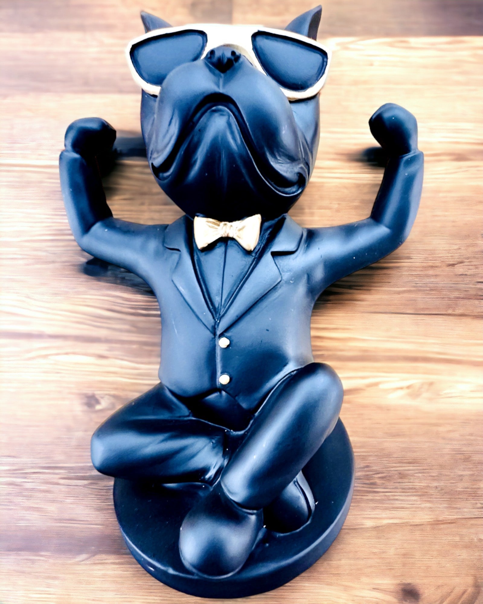 Figur Bulldog Elegance - Exklusiver Glashalter, Möglichkeit zur Personalisierung durch Gravur