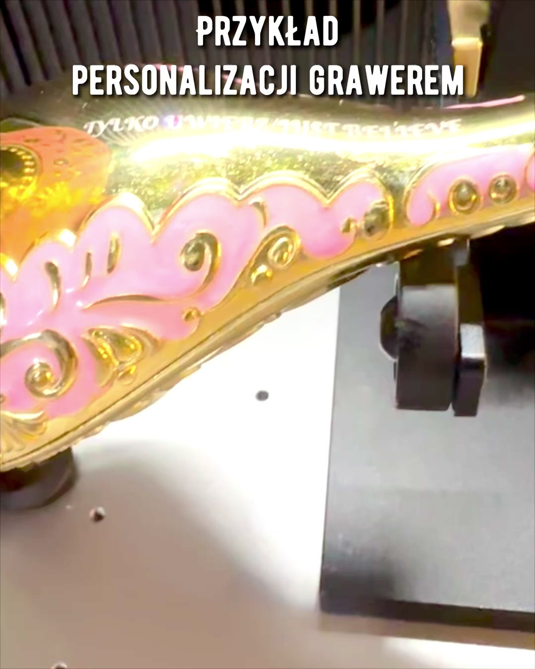 Magische Lampe von Aladdin mit Gravuroption - Variante Rosa, mit Gold durchzogen